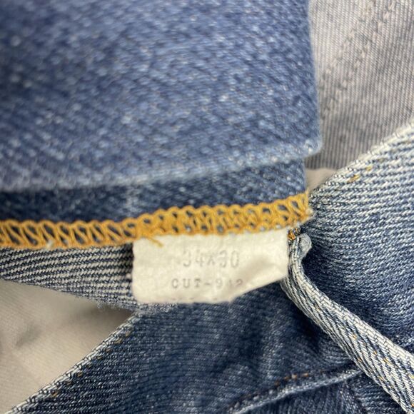 Montgomery Ward Jeans Mens 34x30 Blue Denim Straight Leg Five Pocket Cut 912 - Picture 7 of 16